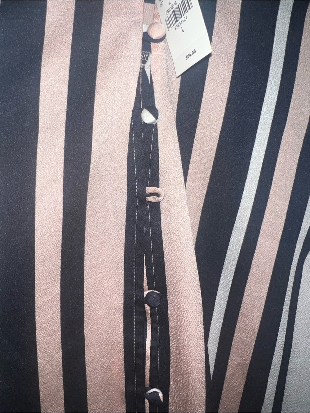 Express Striped Button-Down Blouse - Picture 5 of 5